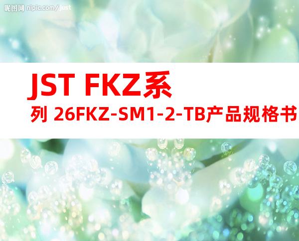 JST FKZ系列 26FKZ-SM1-2-TB产品规格书